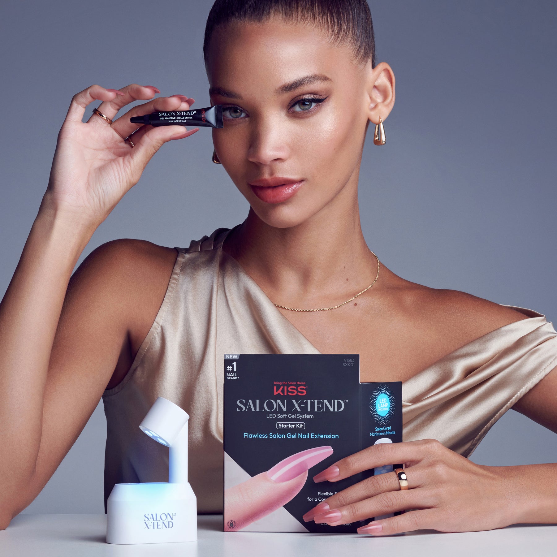 SALON X-TEND LED SOFT GEL SYSTEM STARTER KIT - KISS