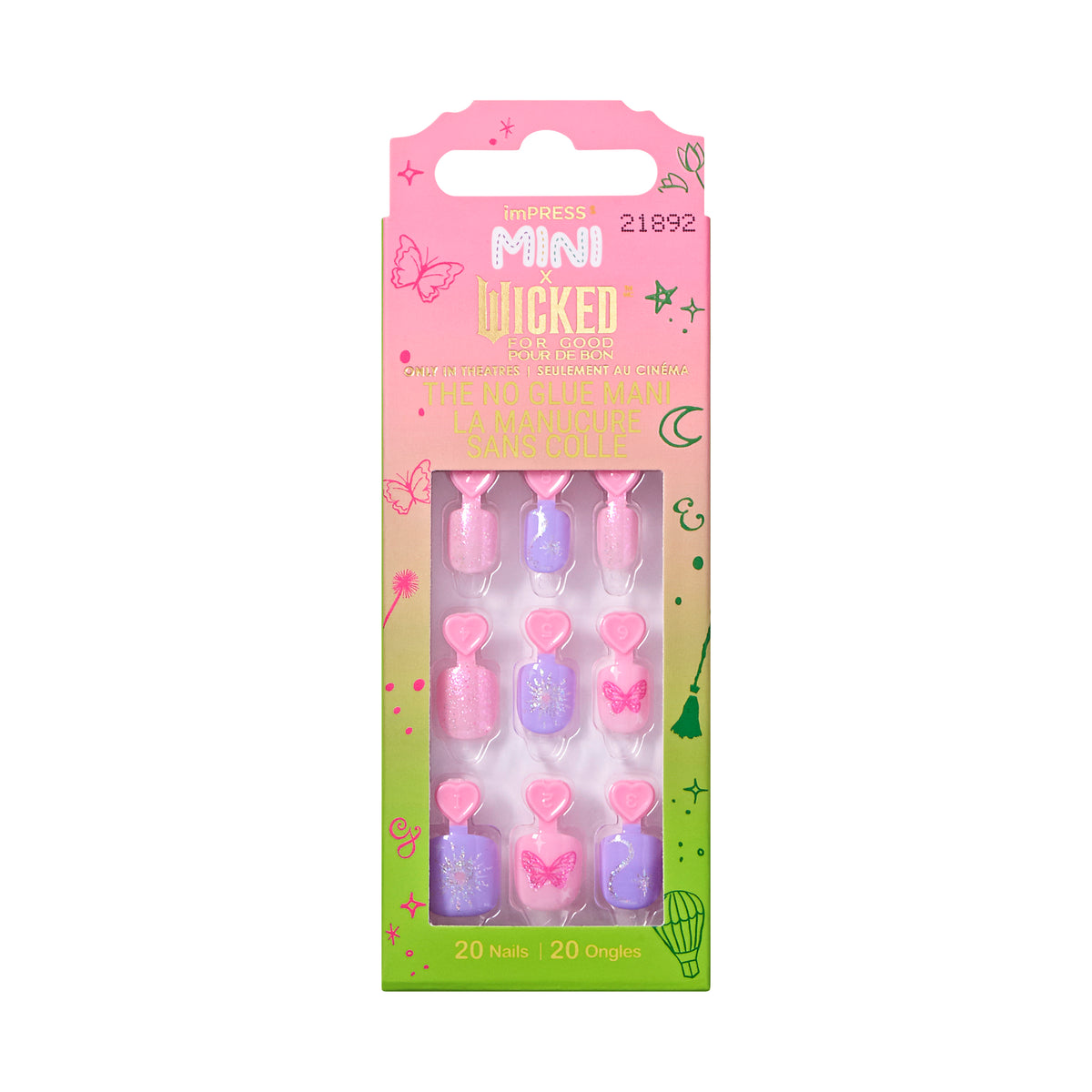 UÑAS POSTIZAS PARA NIÑAS WICKED X IMPRESS NAILS GOOD NEWS - KISS