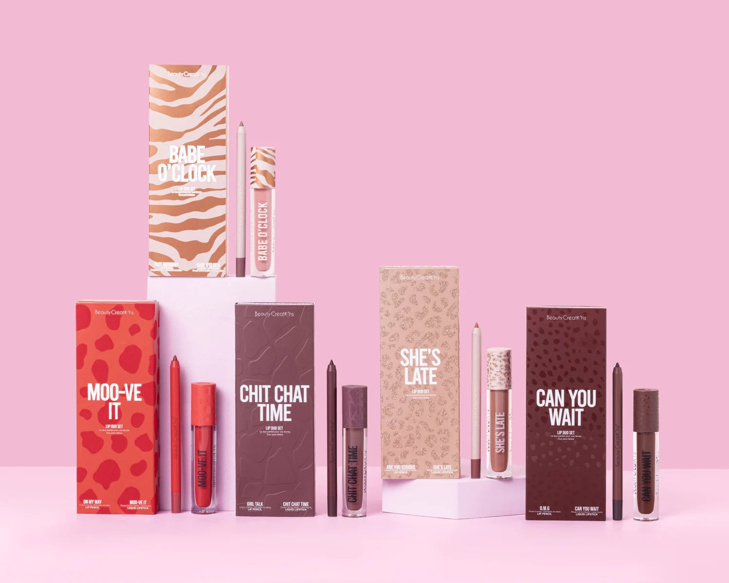 SET DE LABIOS - MOO-VE IT WHATS YOUR AVAILABILIPPY - BEAUTY CREATIONS