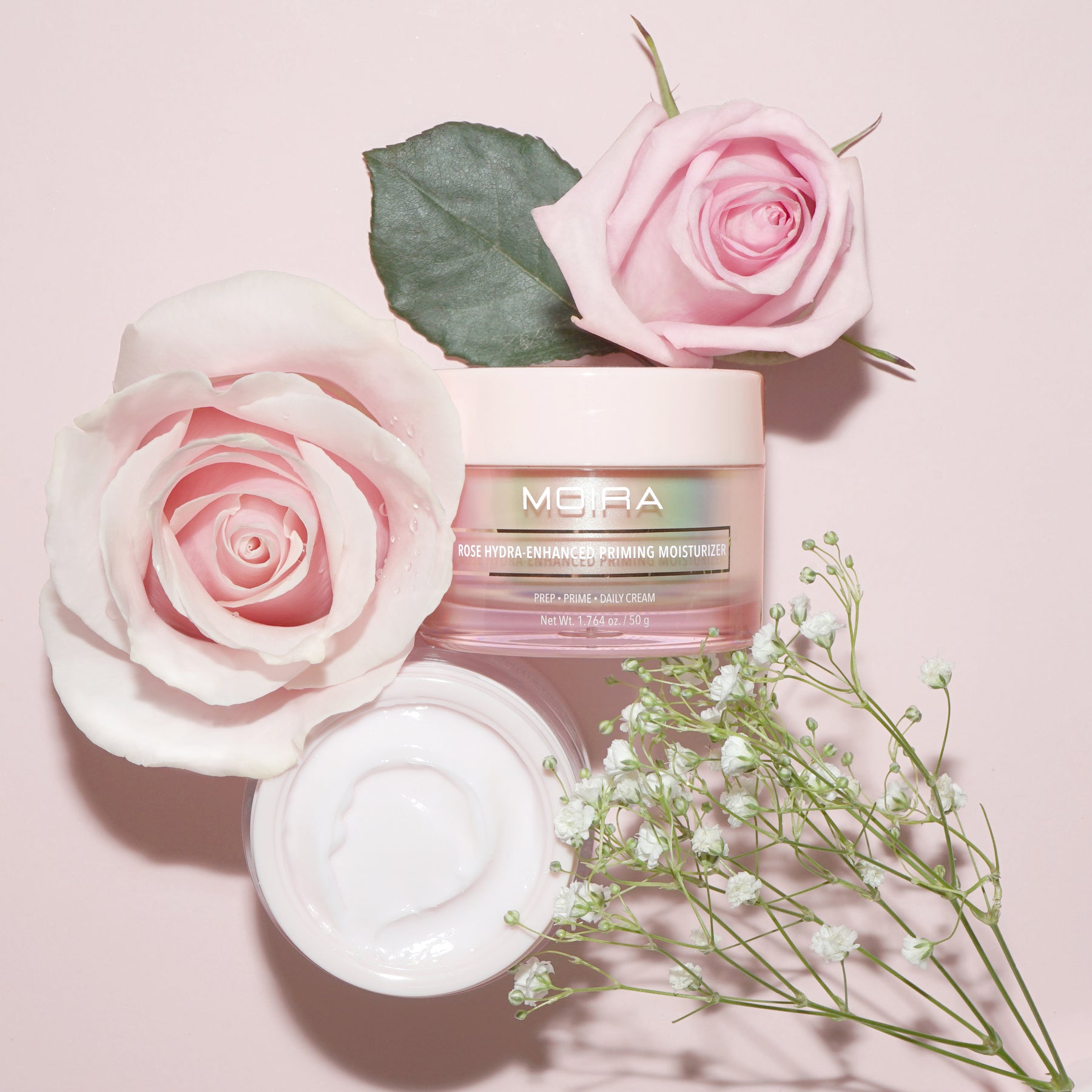 PRIMER DE MAQUILLAJE HIDRATANTE EN CREMA ROSE HYDRA-ENHANCED - MOIRA