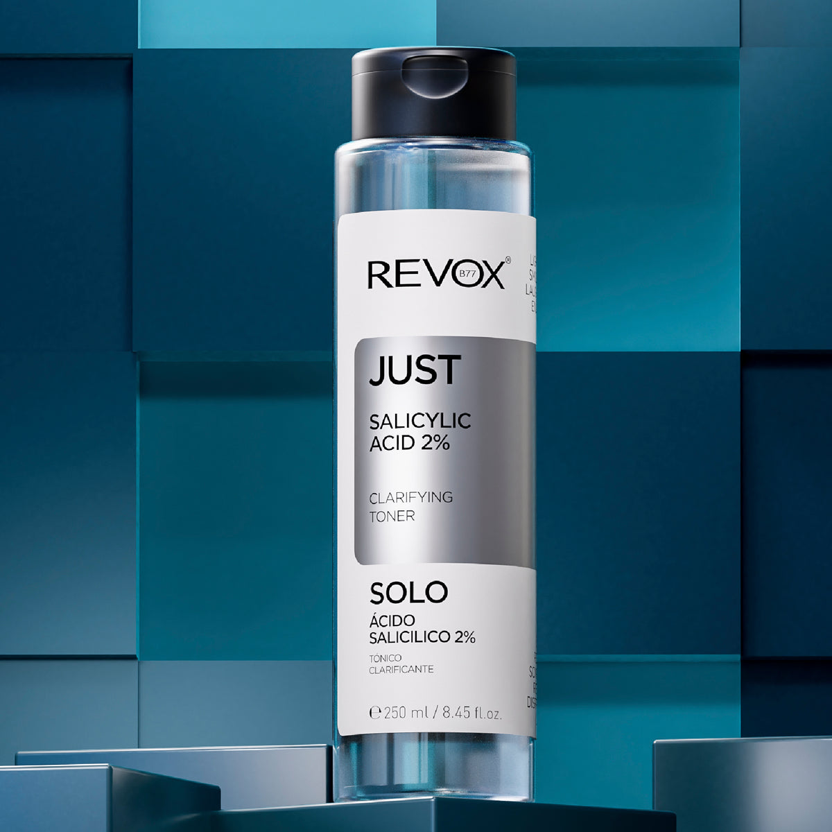 TÓNICO CLARIFICANTE EXFOLIANTE CON ÁCIDO SALICÍLICO 2% CLARIFYING TONER JUST - REVOX B77
