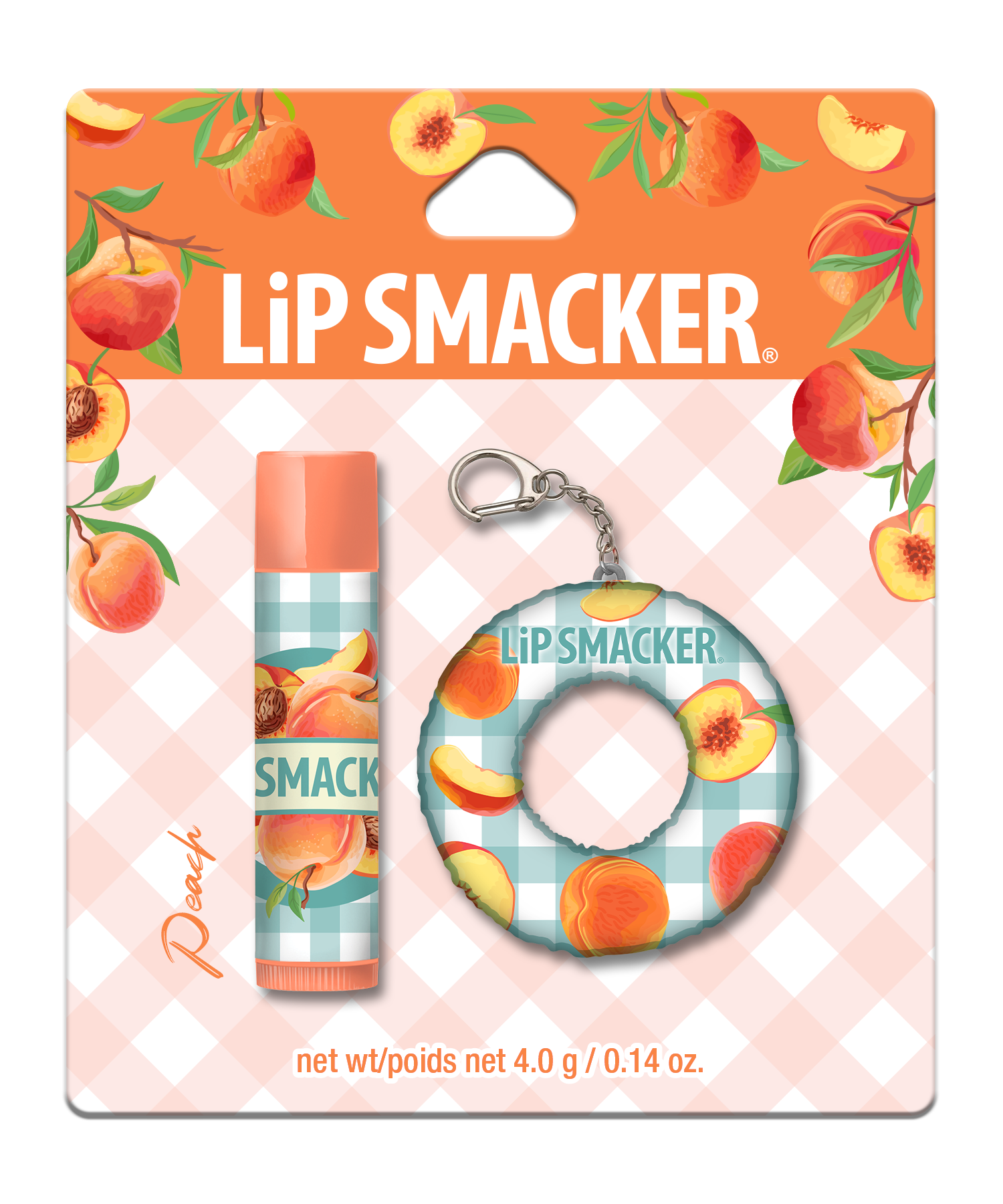 BÁLSAMO LABIAL + KEYCHAIN FLOATY PEACH - LIP SMACKER