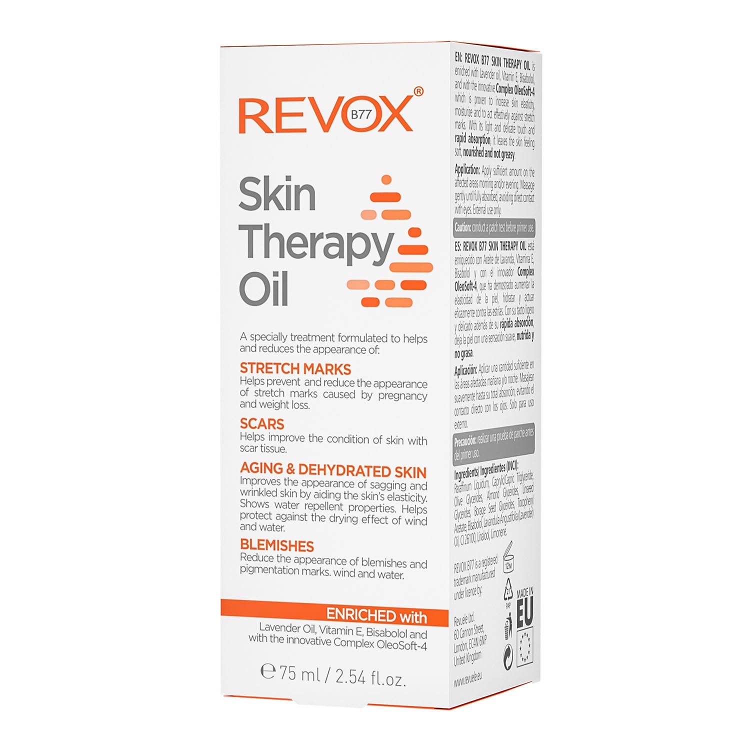 ACEITE PARA ESTRÍAS, CICATRICES, MANCHAS SKIN THERAPY OIL - REVOX B77