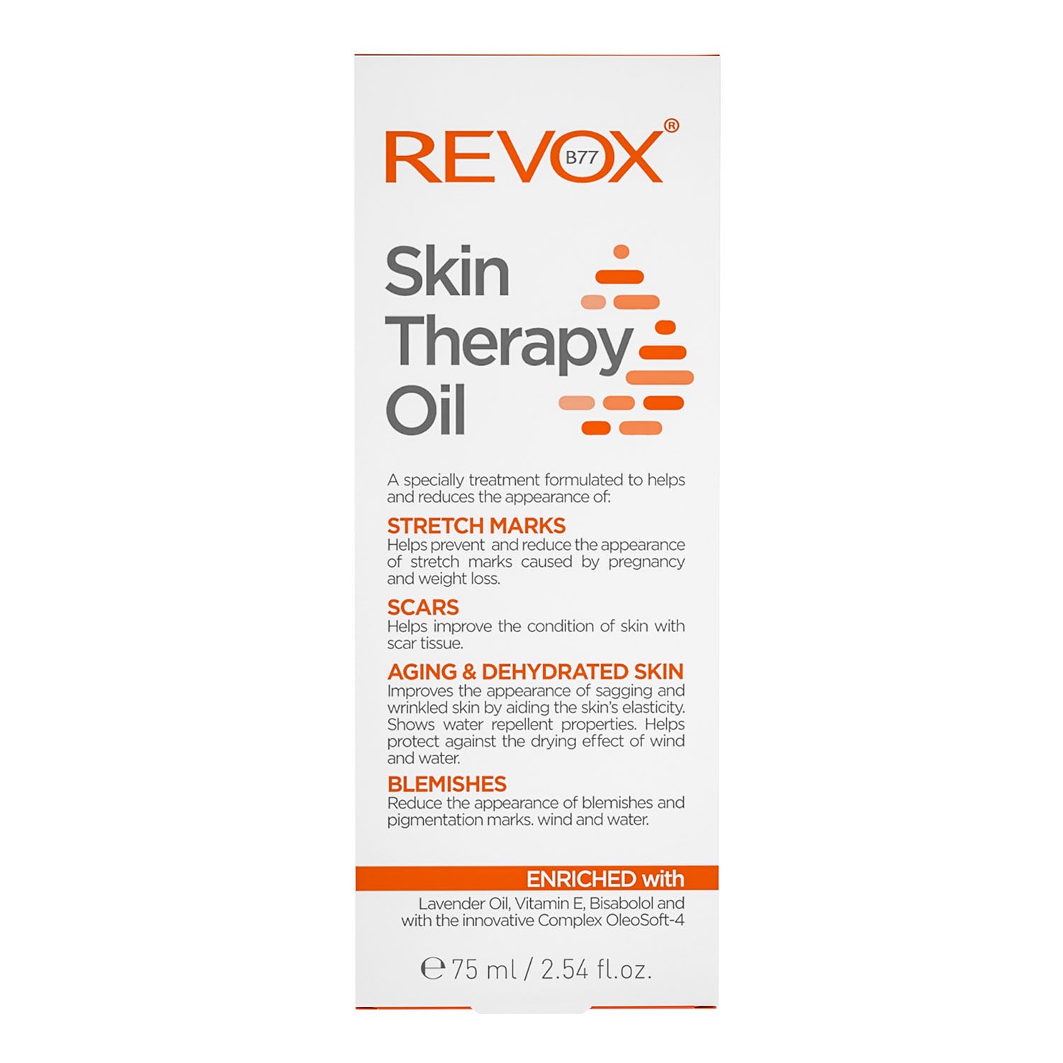 ACEITE PARA ESTRÍAS, CICATRICES, MANCHAS SKIN THERAPY OIL - REVOX B77