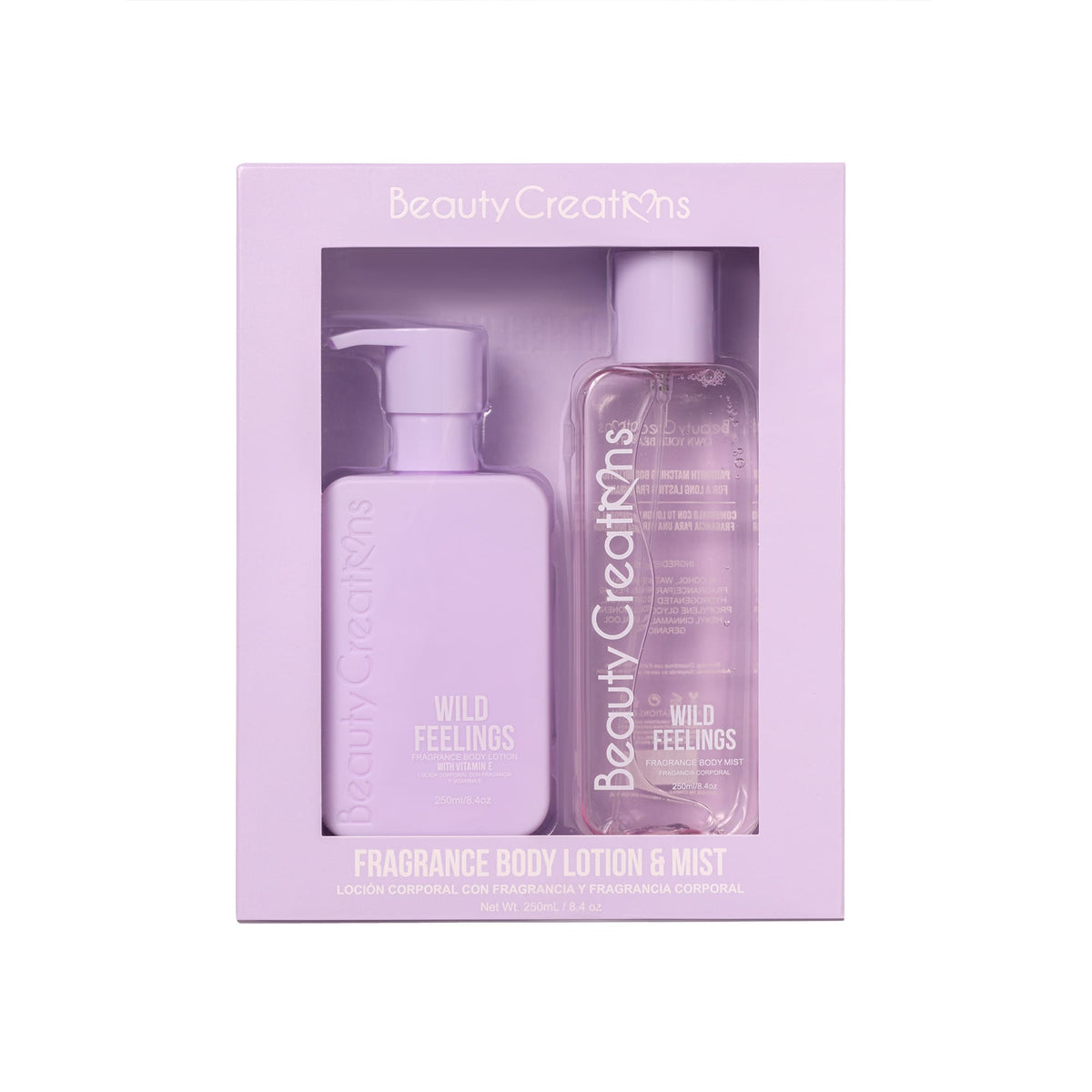 SET BODY MIST Y CREMA CORPORAL WILD FEELINGS - BEAUTY CREATIONS