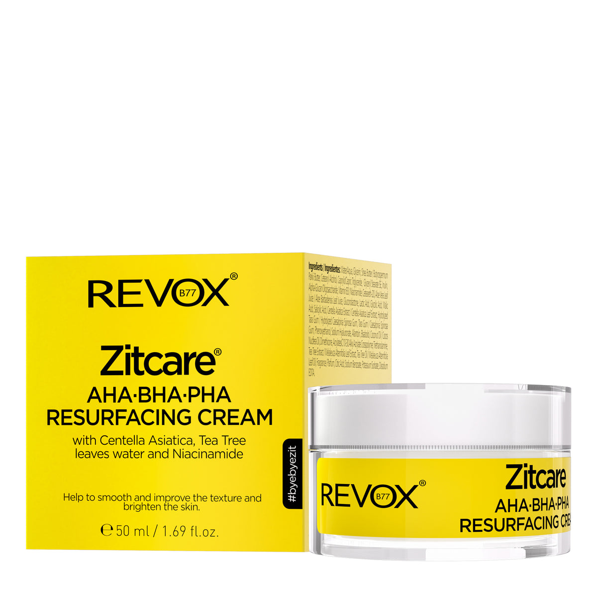 CREMA REJUVENECEDORA PARA PIEL GRASA O CON ACNÉ ZITCARE AHA · BHA · PHA - REVOX B77