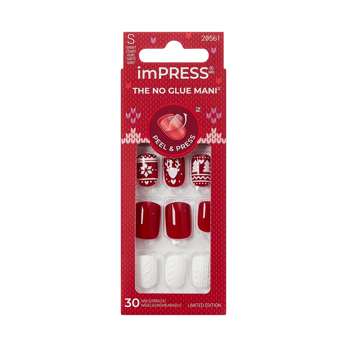 UÑAS POSTIZAS IMPRESS NAILS FEELIN FESTIVE - KISS