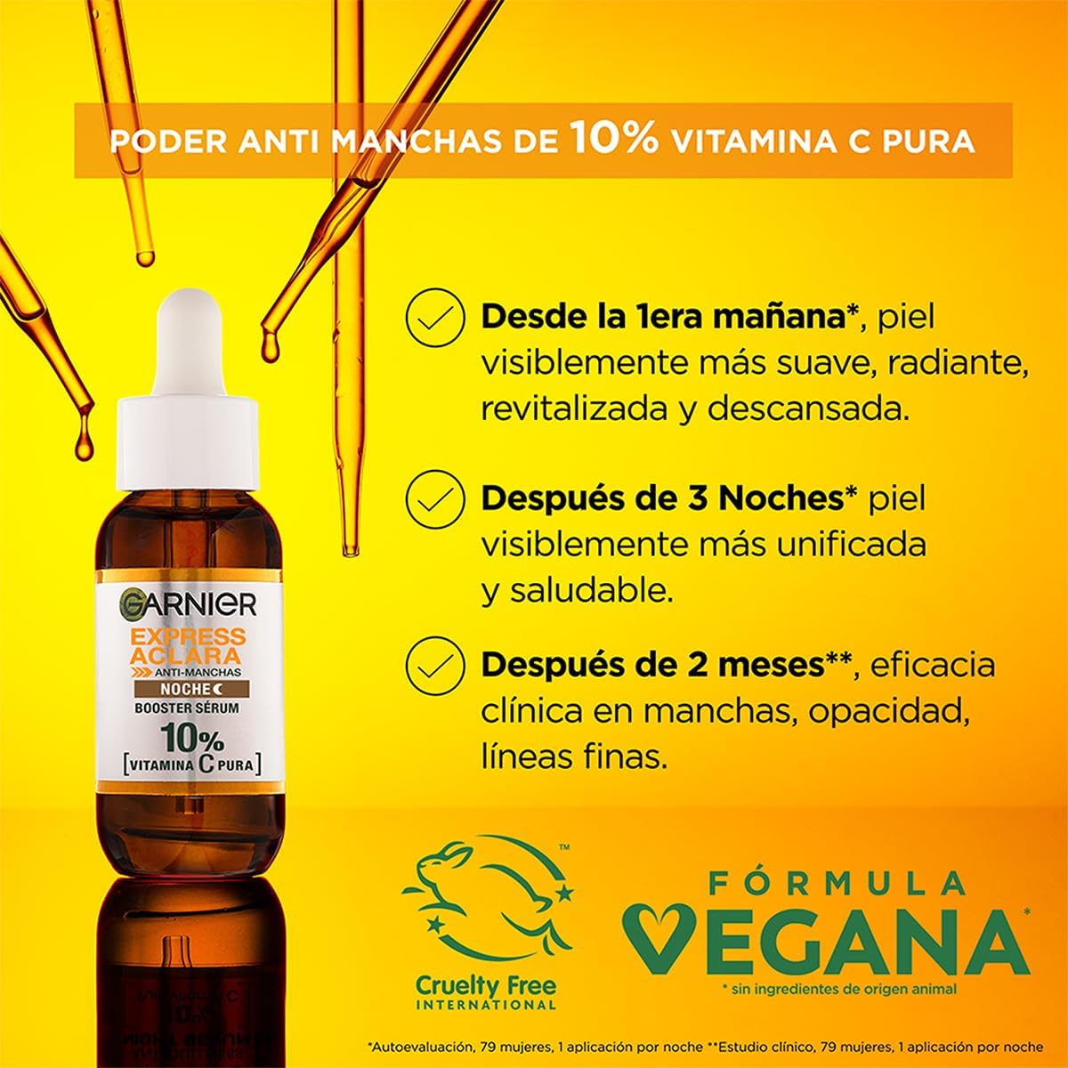 EXPRESS ACLARA SERUM DE NOCHE VITAMIN C 30ML - GARNIER SKIN ACTIVE