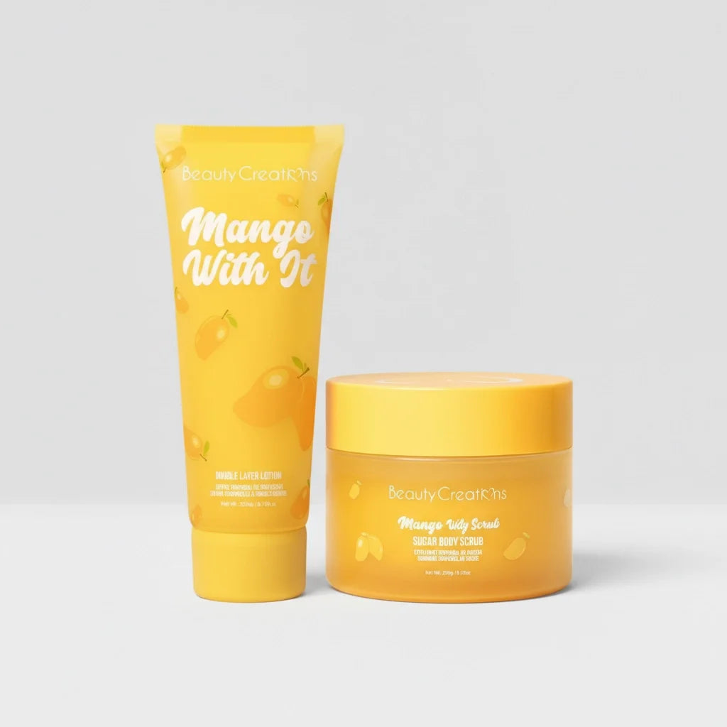 DÚO CORPORAL CREMA + EXFOLIANTE MANGO WITH IT - BEAUTY CREATIONS