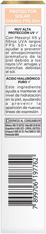 UV DEFENDER FLUIDO CON COLOR CLARO TOQUE SECO - LOREAL DERMO EXPERTISE