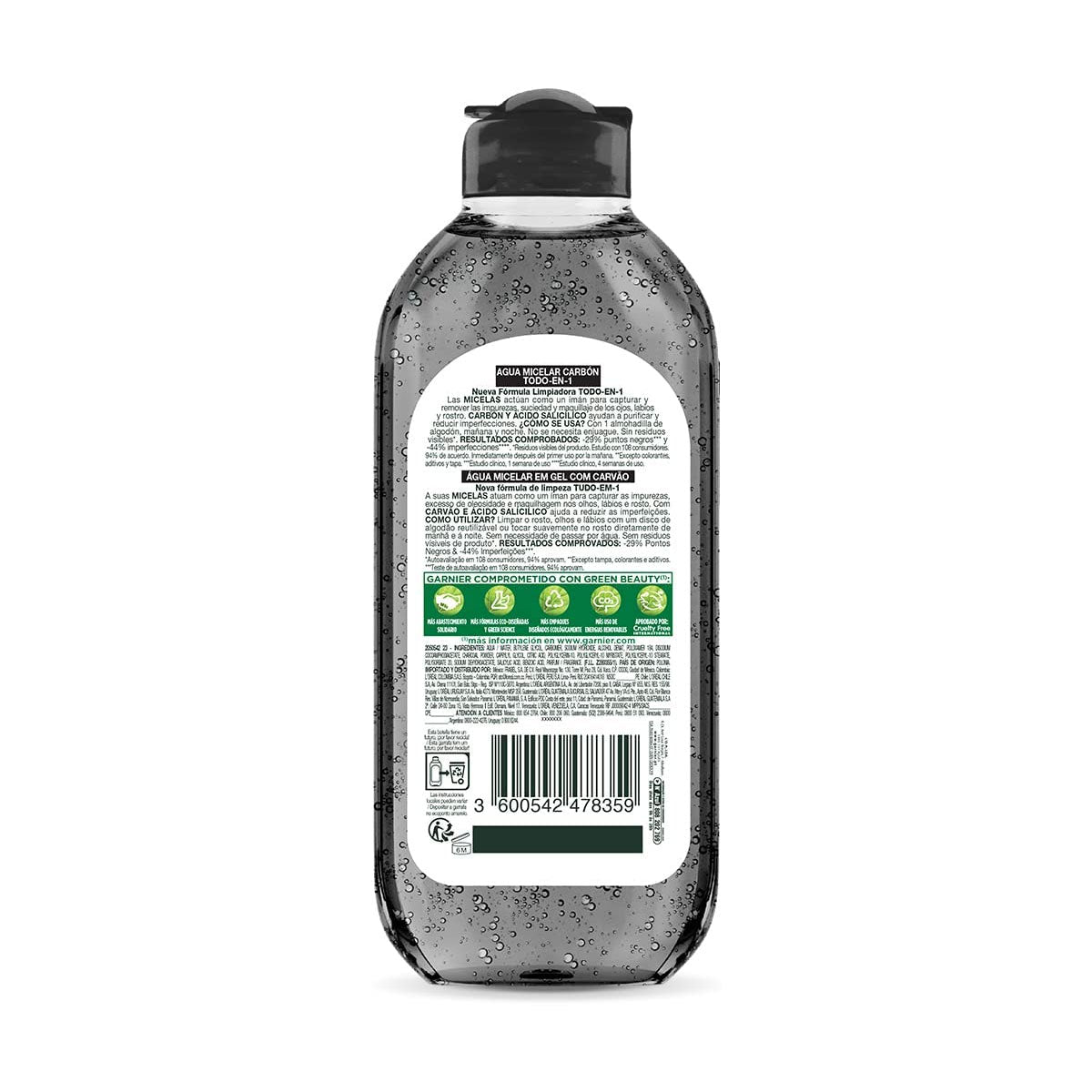 AGUA MICELAR CHARCOAL 400ML - GARNIER SKIN ACTIVE