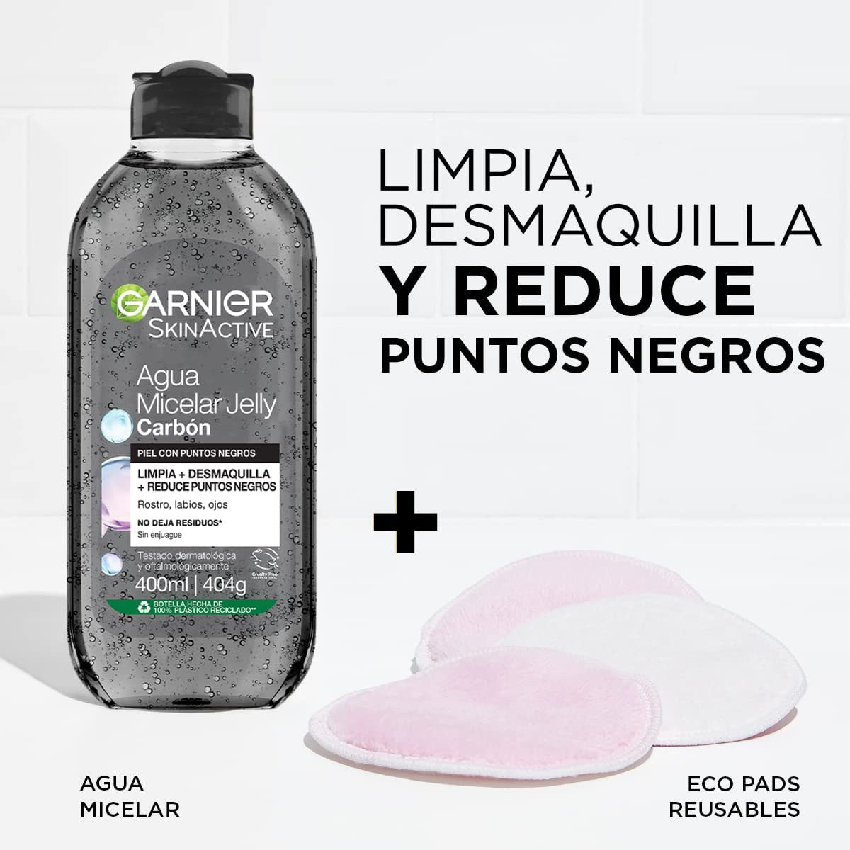 AGUA MICELAR CHARCOAL 400ML - GARNIER SKIN ACTIVE