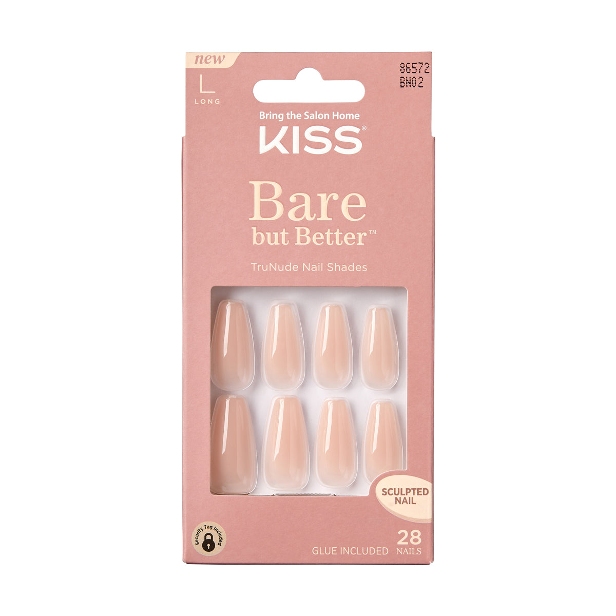 BARE BUT BETTER NAILS UÑAS POSTIZAS NUDE DRAMA - KISS