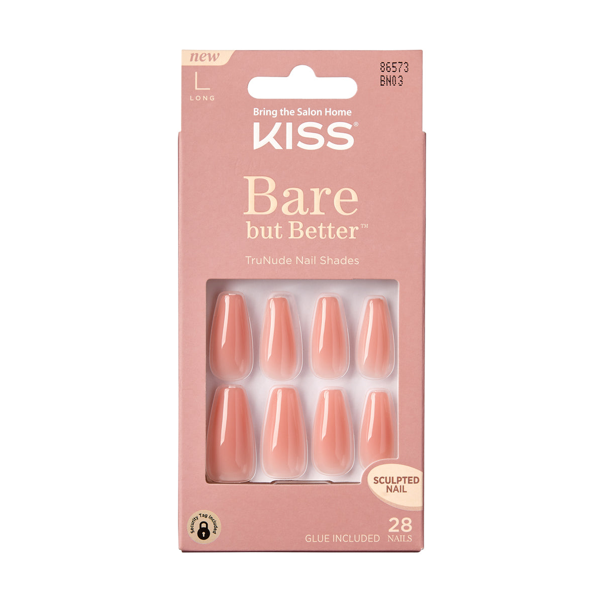 BARE BUT BETTER NAILS UÑAS POSTIZAS NUDE GLOW - KISS
