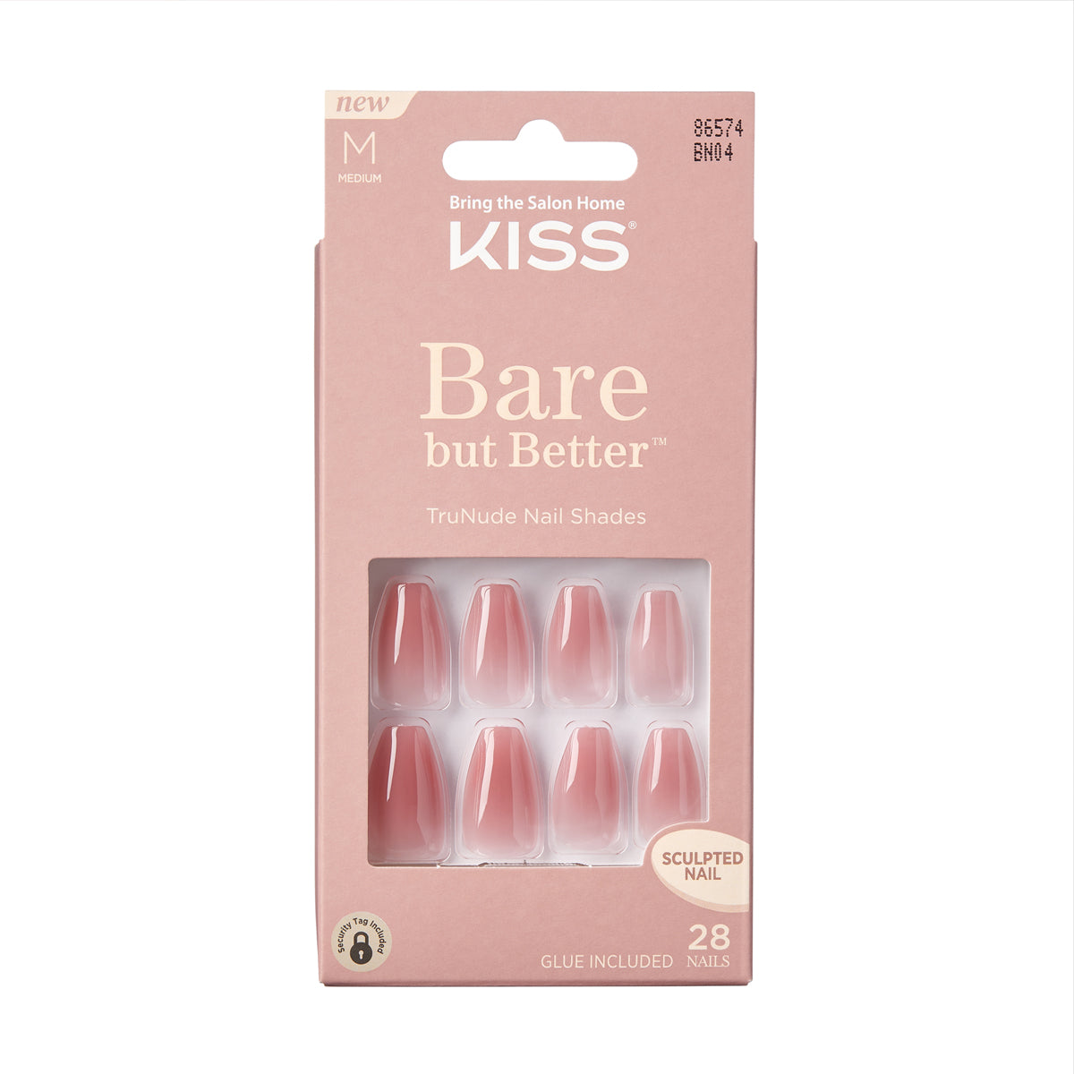 BARE BUT BETTER NAILS UÑAS POSTIZAS NUDE NUDE - KISS