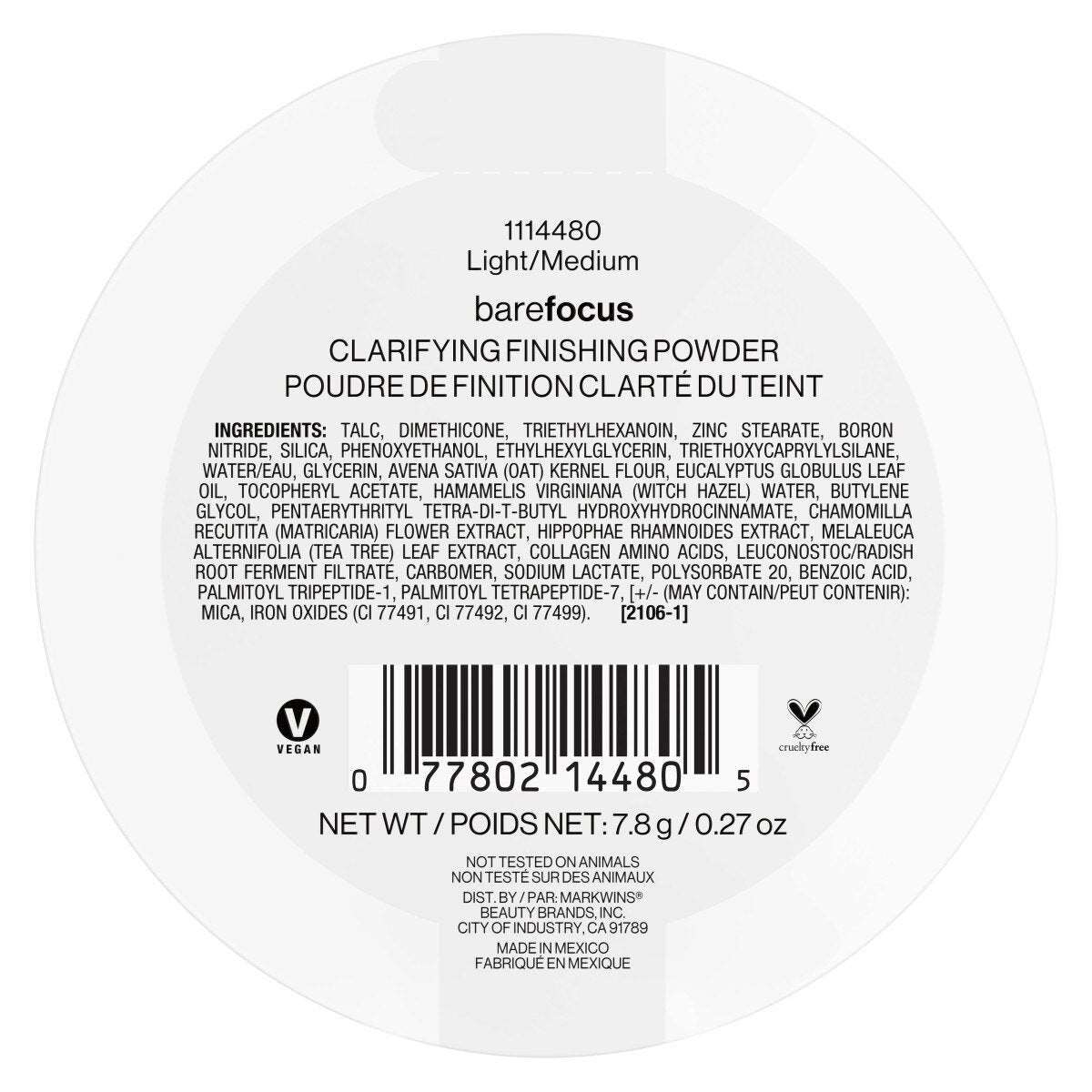 BARE FOCUS CLARIFYING FINISHING POLVO COMPACTO - WET N WILD