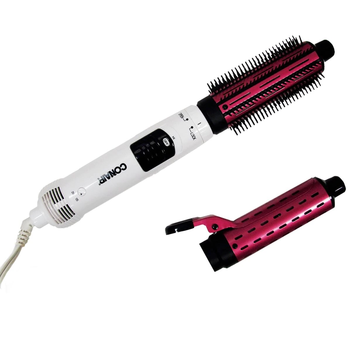 CEPILLO DE AIRE Y TENAZA CERAMICA ROSA 300 WATTS - CONAIR