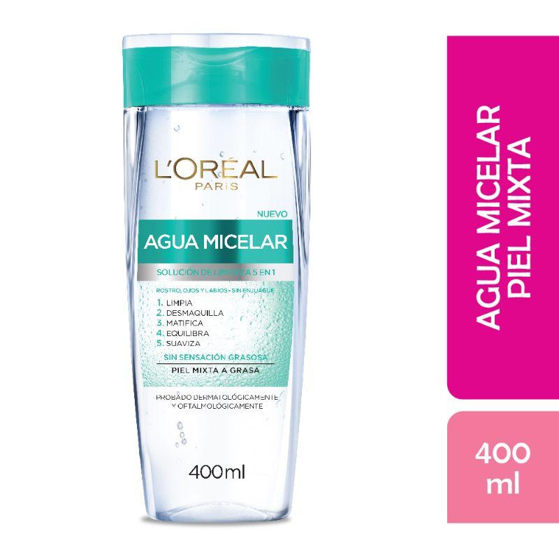 DERMO EXPERTISE AGUA MICELAR 5 EN 1 PIEL MIXTA 400ML - LOREAL