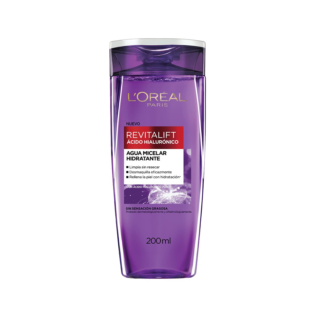 DERMO EXPERTISE AGUA MICELAR ACIDO HIELURONICO 200ML - LOREAL