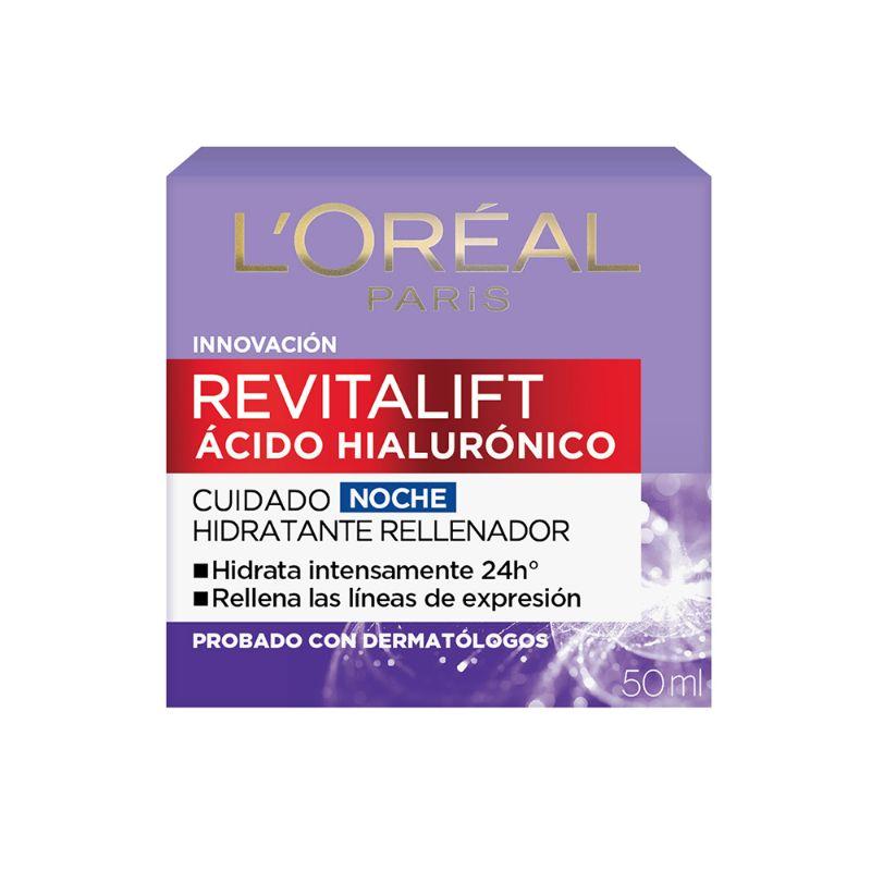 DERMO EXPERTISE CREMA HIDRATANTE ANTI LINEAS DE EXPRESION NOCHE REVITALIFT ACIDO HIALURONICO - LOREAL