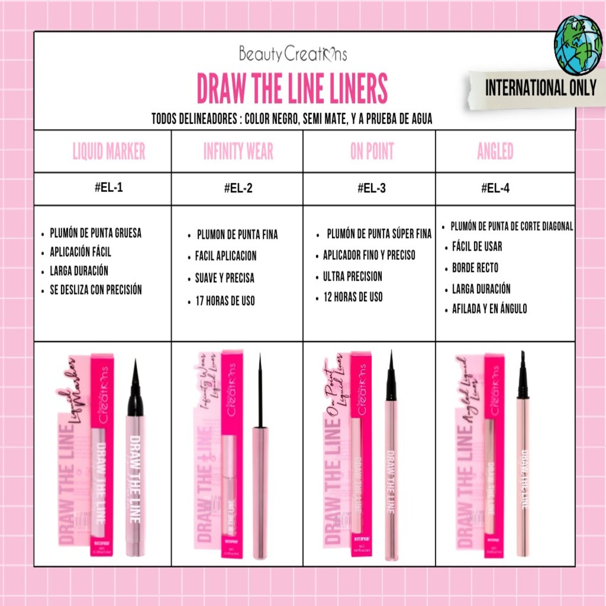 DELINEADOR LÍQUIDO OVERACHIEVER MARKER - BEAUTY CREATIONS