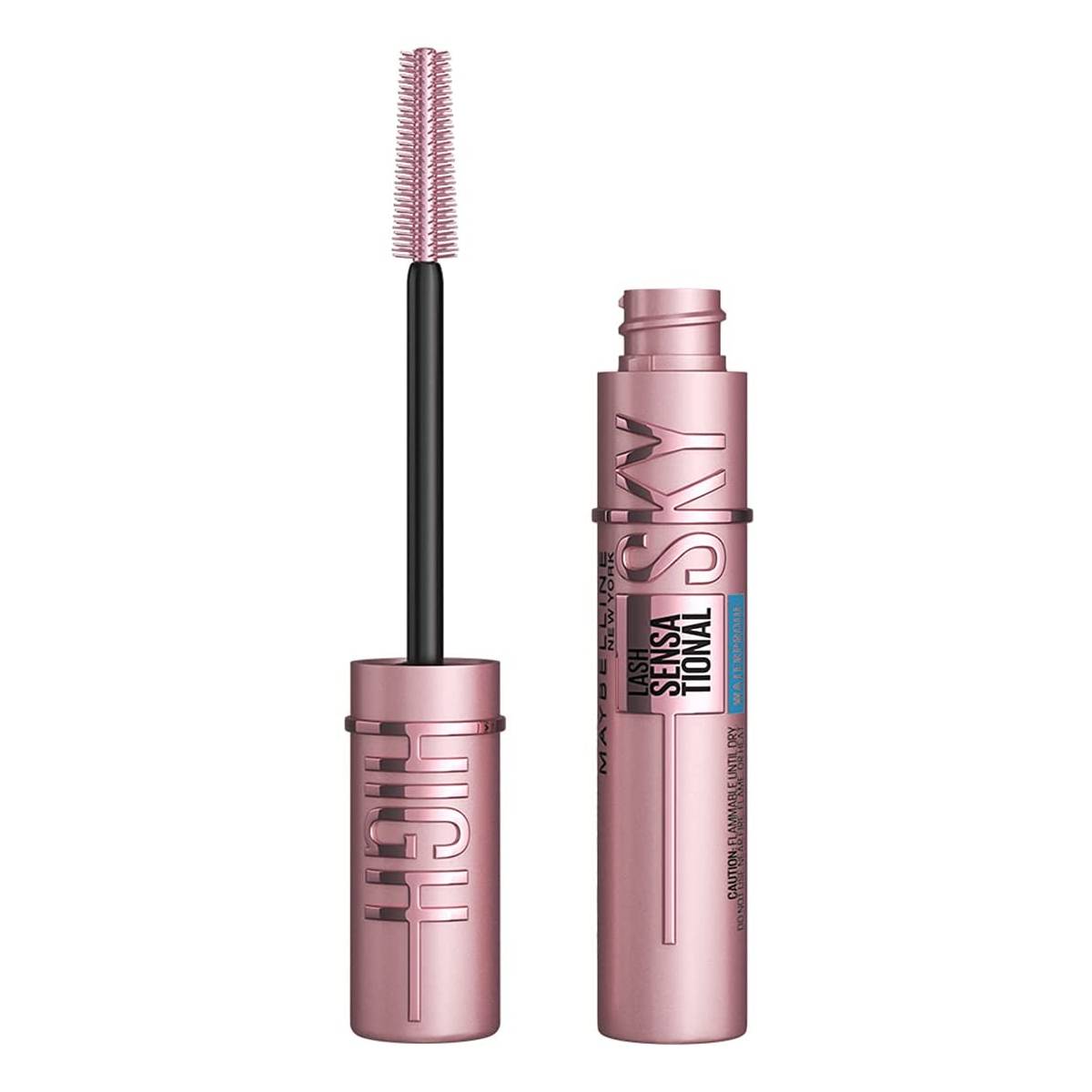 LASH SENSATIONAL SKY HIGH WASHABLE BLACK WATERPROOF MASCARA - MAYBELLINE