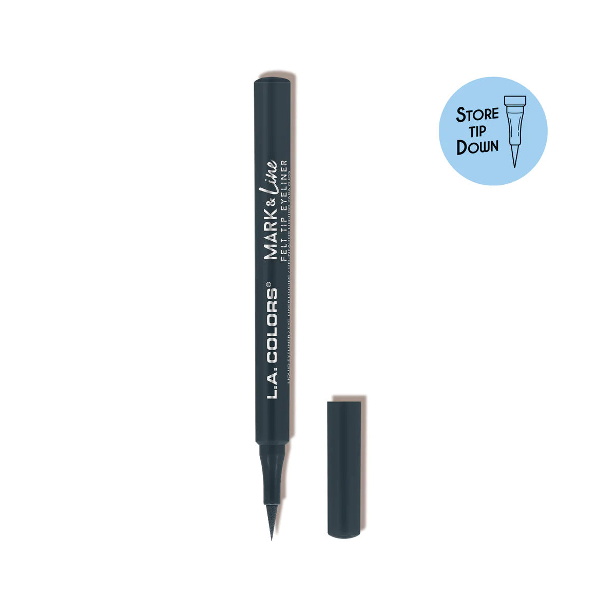 MARK LINE FELT TIP EYELINER TEAL IFFIC - LA COLORS