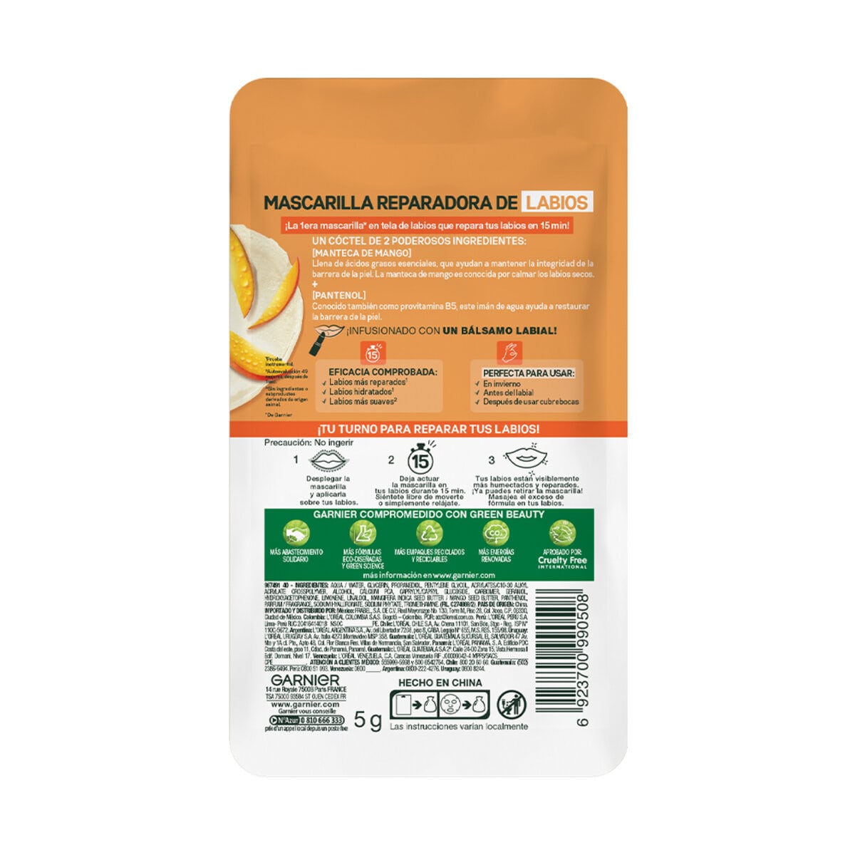 MASCARILL LABIAL REPLUMPING DE MANGO SKIN ACTIVE - GARNIER