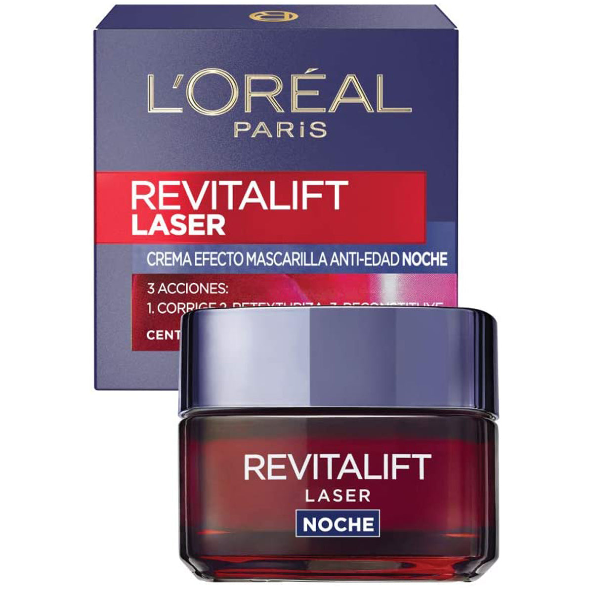 REVITALIFT LASER CREMA EFECTO MASCARILLA ANTI EDAD NOCHE - LOREAL PARIS