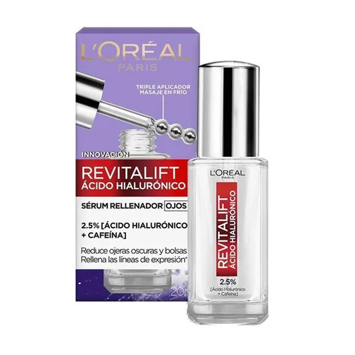 SERUM LOREAL PARIS REVITALIFT ACIDO HIALURONICO SERUM DE OJOS DIANOCHE PARA PIEL NORMAL DE 20 ML 1