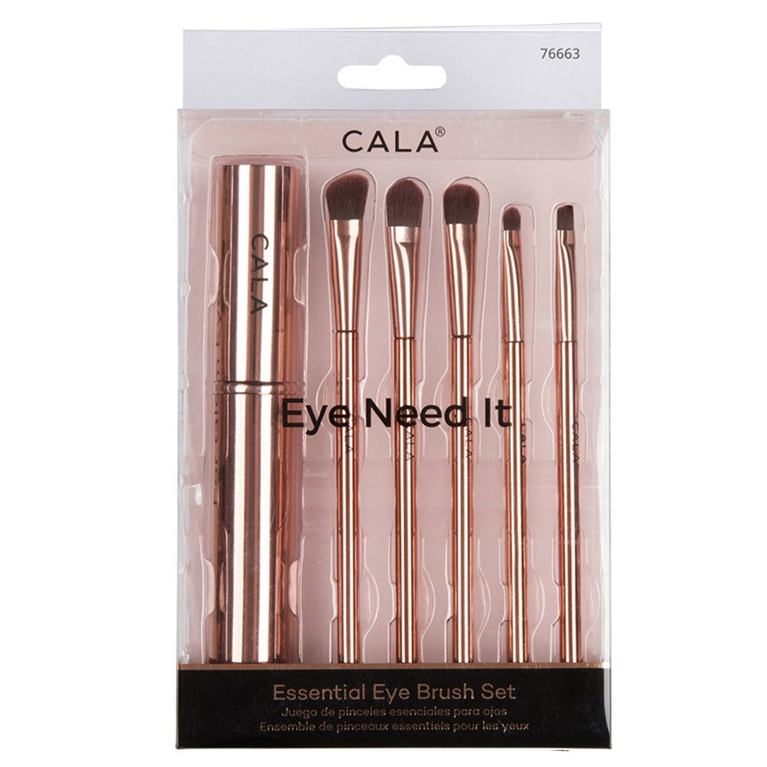 SET DE BROCHAS DE OJOS PARA VIAJE ROSE GOLD - CALA