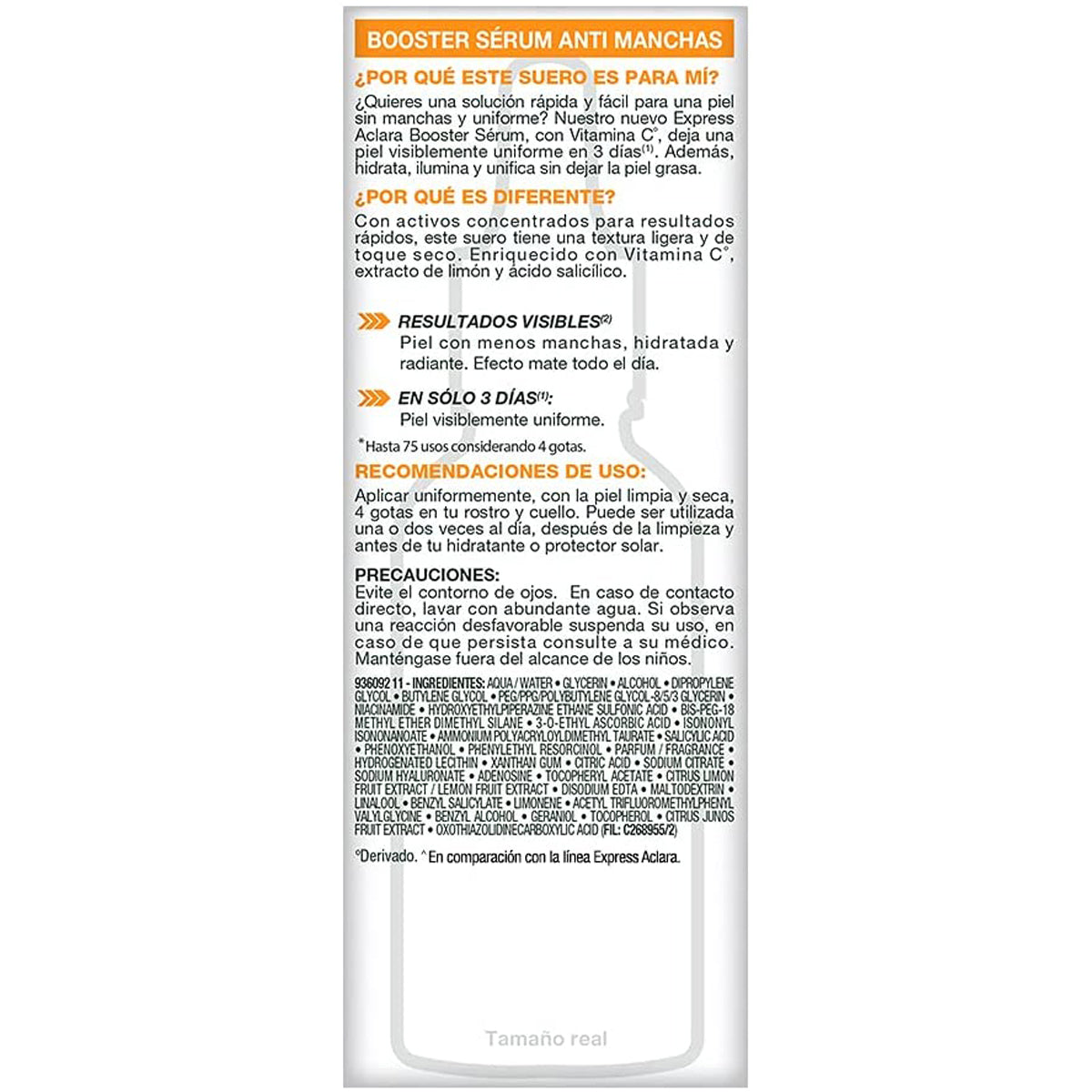 SKIN ACTIVE EXPRESS ACLARA SERUM VITAMINA C 30ML - GARNIER