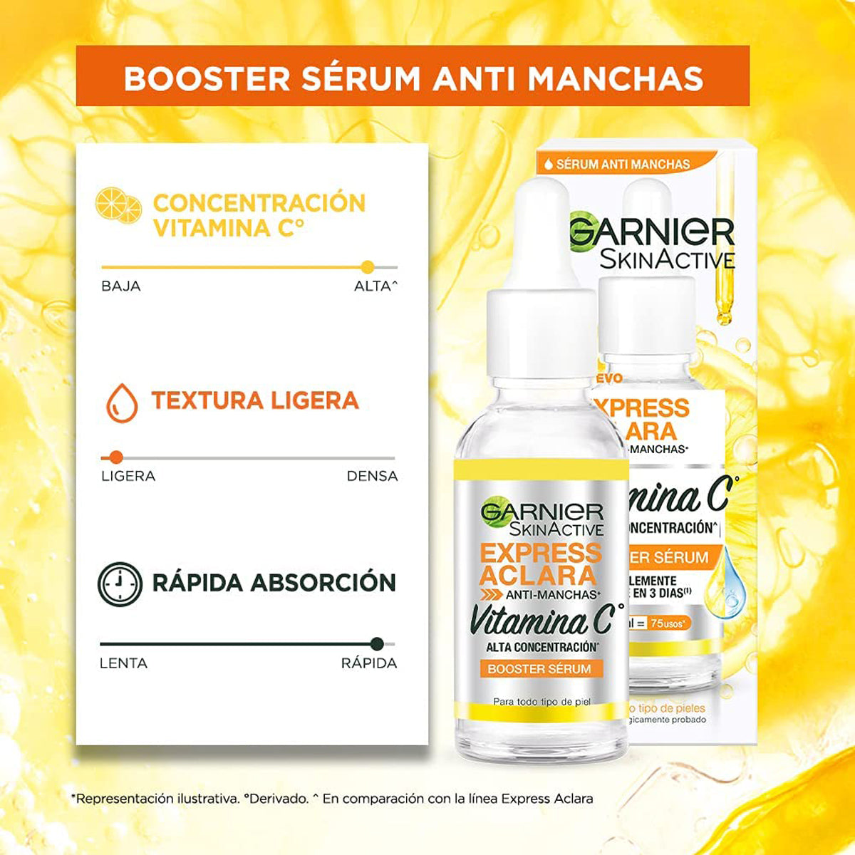 SKIN ACTIVE EXPRESS ACLARA SERUM VITAMINA C 30ML - GARNIER