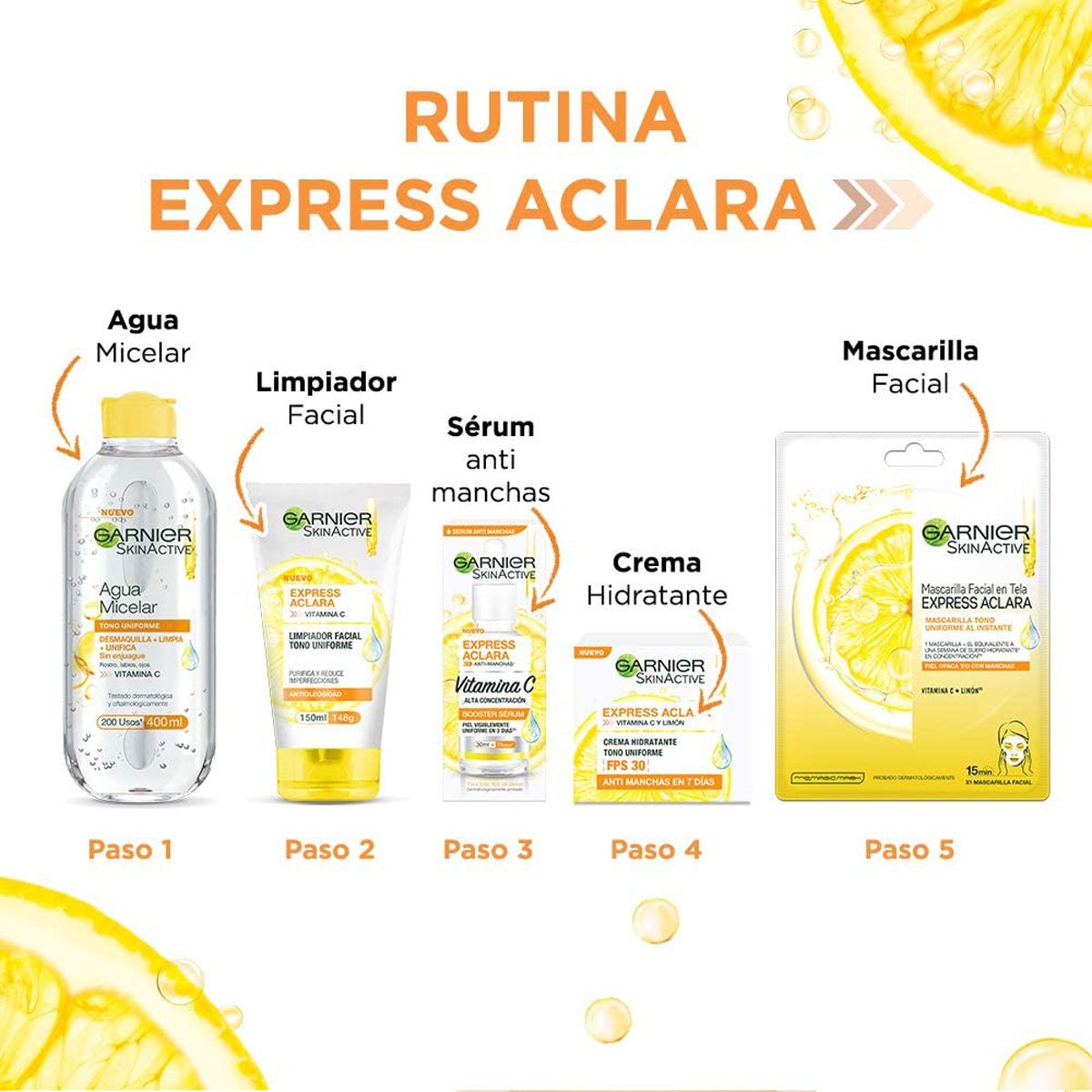 SKIN ACTIVE EXPRESS ACLARA SERUM VITAMINA C 30ML - GARNIER