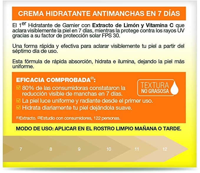SKIN ACTIVE FACE CREMA ACLARANTE FPS30 GARNIER 2