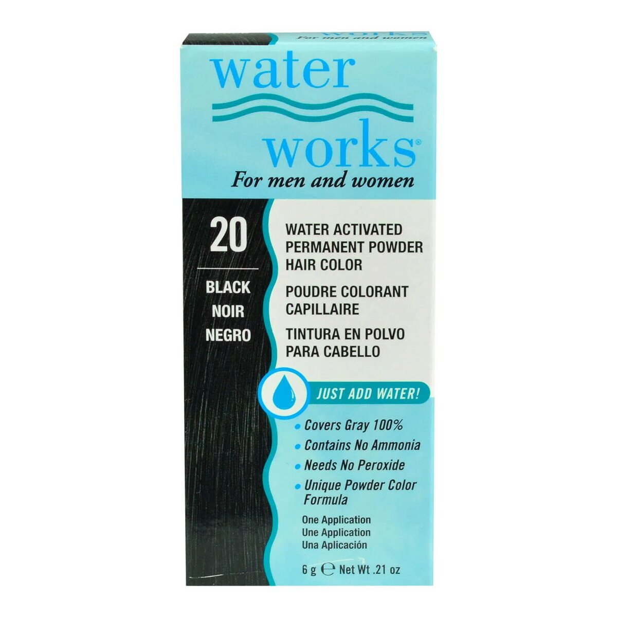 TINTE PERMANENTE EN POLVO 20 BLACK OUTLET - WATER WORKS