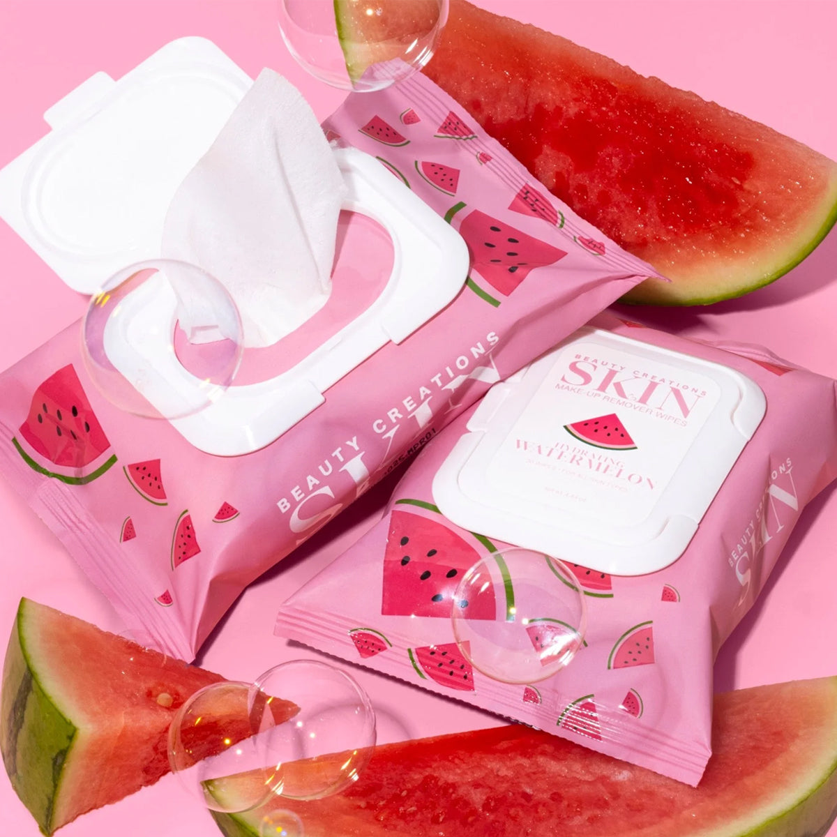 TOALLITAS DESMAQUILLANTES HIDRATANTES DE SANDÍA - BEAUTY CREATIONS