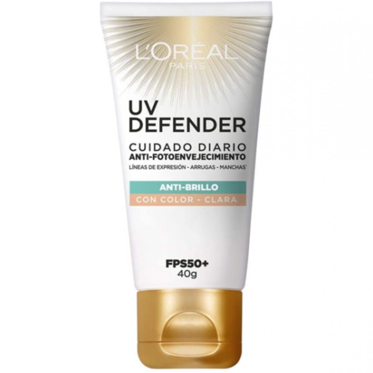 UV DEFENDER TOQUE SECO TONO CLARO FPS50+ 40 GRAMOS - LOREAL DERMO EXPERTISE