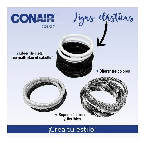 LIGAS ELASTICAS PARA CABELLO 16 PZAS – CONAIR