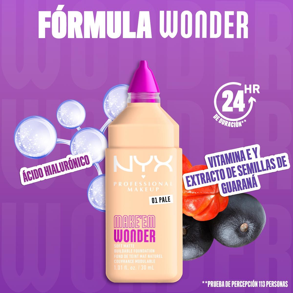 BASE DE MAQUILLAJE MAKE ' EM WONDER FOUNDATION - NYX