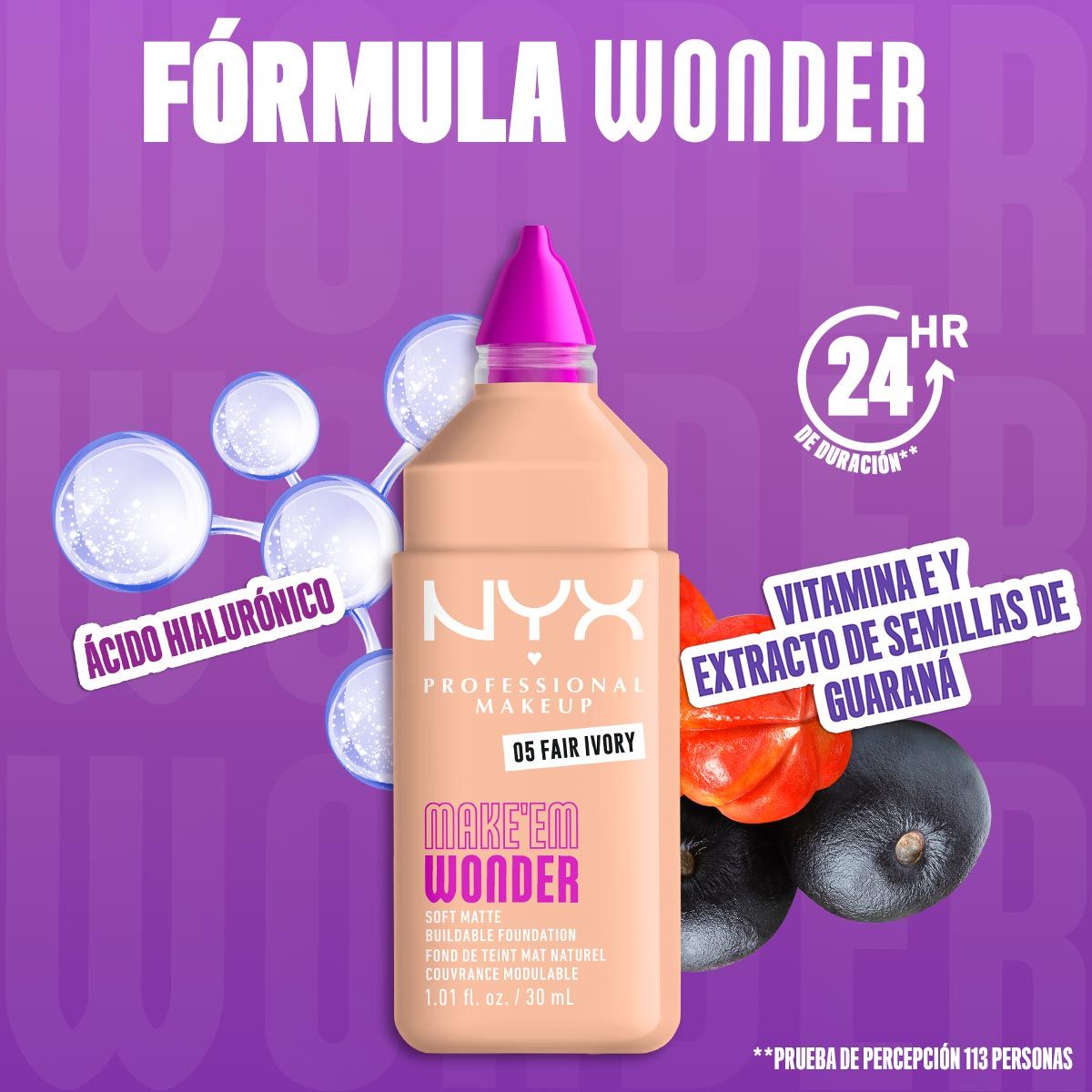 BASE DE MAQUILLAJE MAKE ' EM WONDER FOUNDATION - NYX