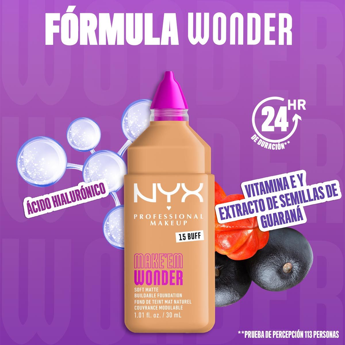 BASE DE MAQUILLAJE MAKE ' EM WONDER FOUNDATION - NYX