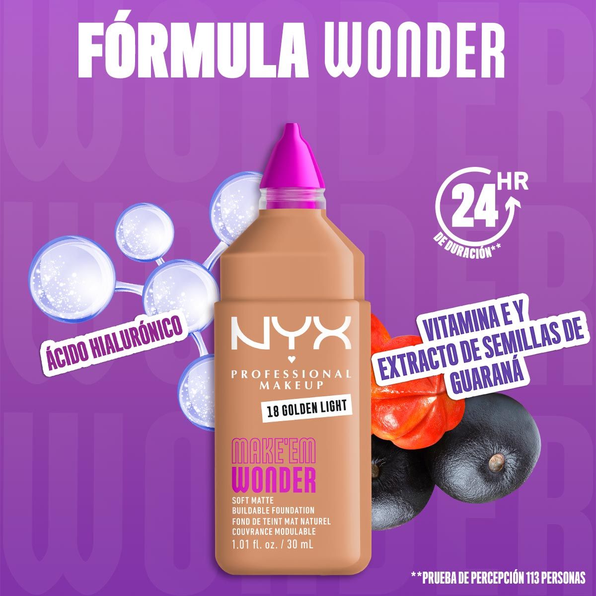 BASE DE MAQUILLAJE MAKE ' EM WONDER FOUNDATION - NYX