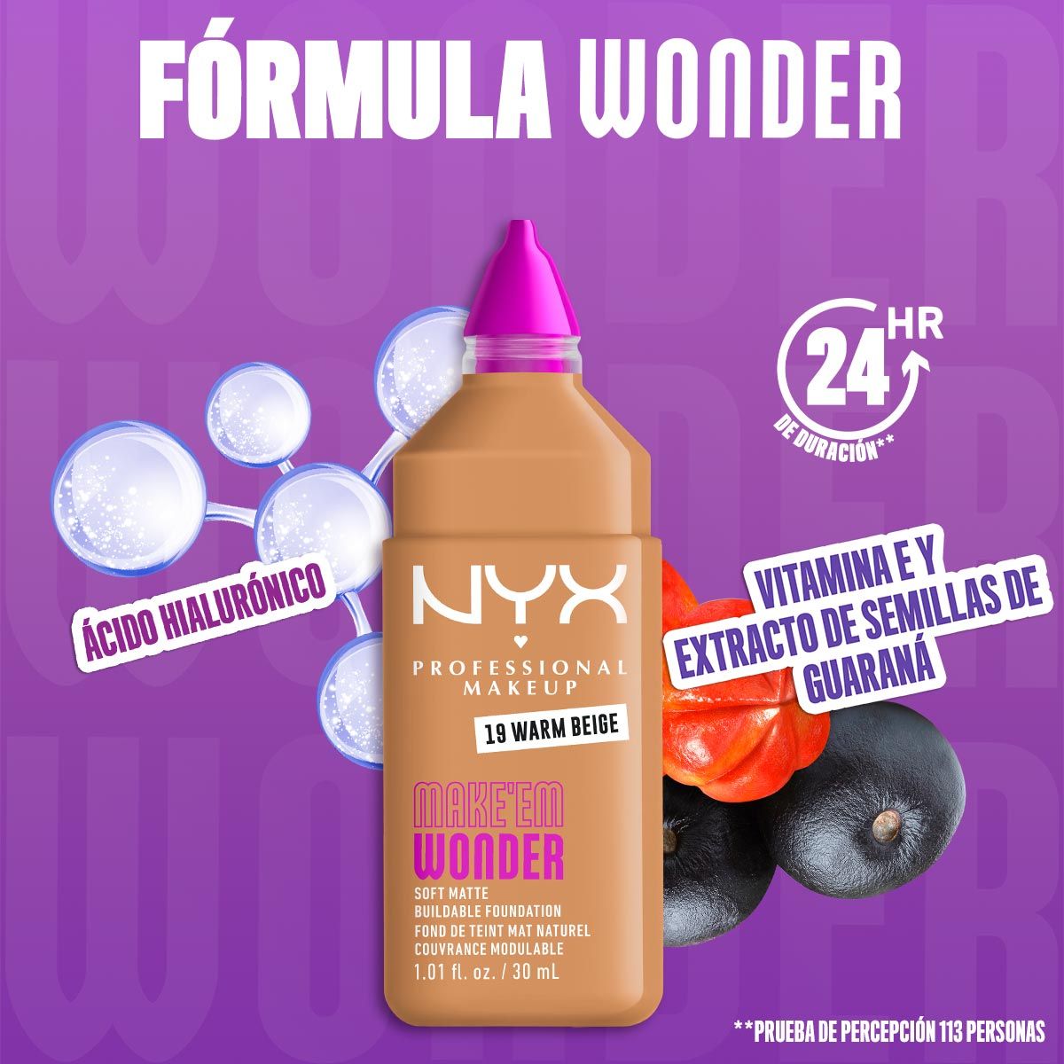 BASE DE MAQUILLAJE MAKE ' EM WONDER FOUNDATION - NYX