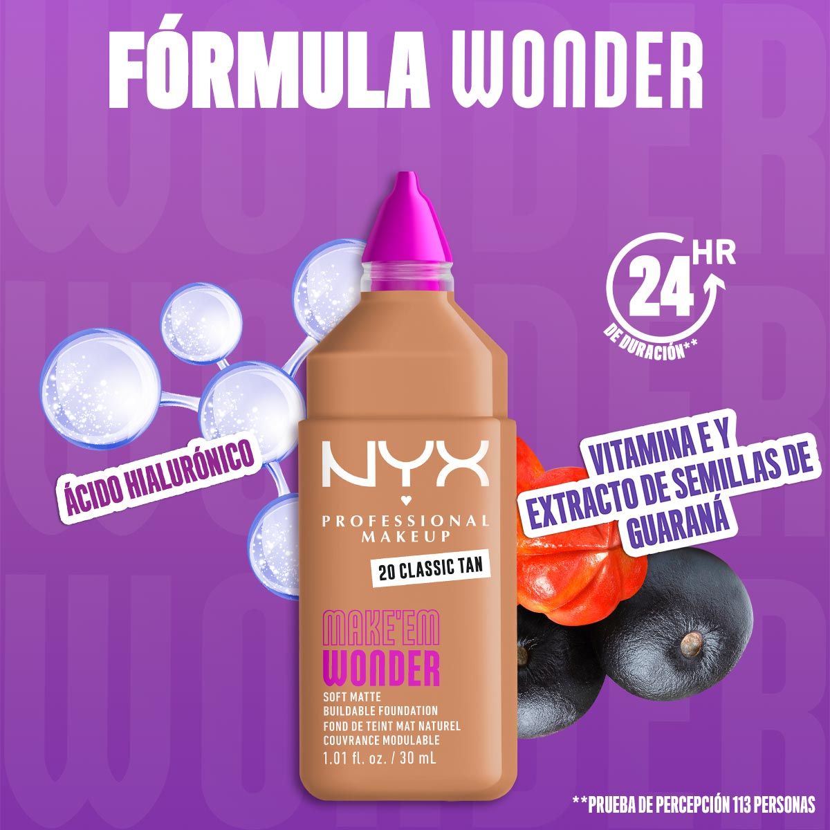 BASE DE MAQUILLAJE MAKE ' EM WONDER FOUNDATION - NYX