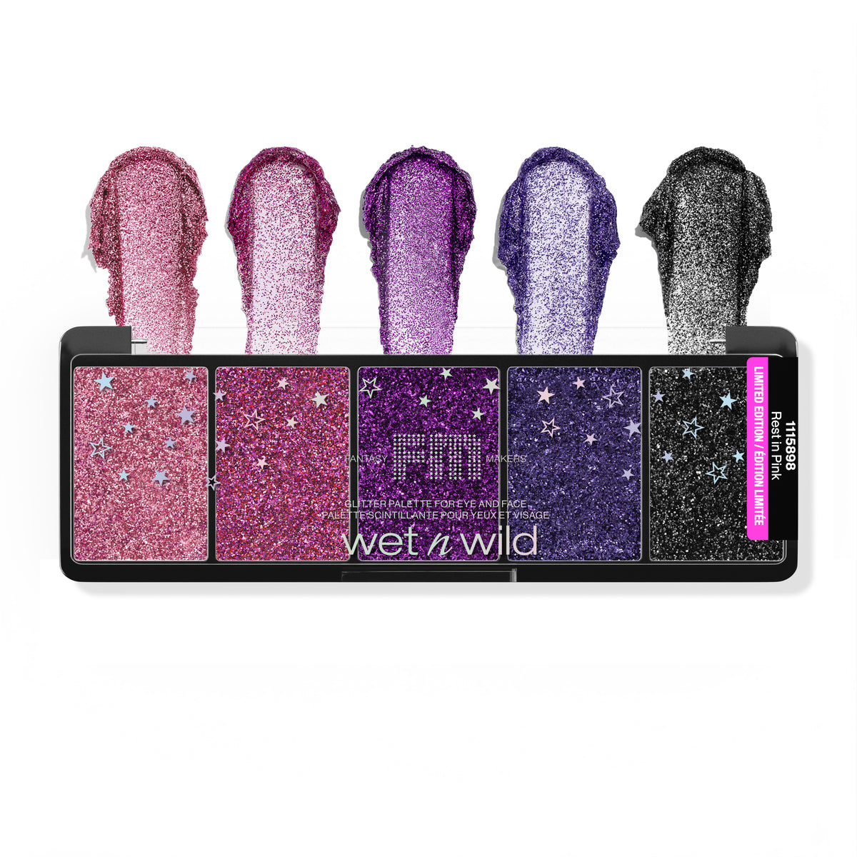 REST IN PINK PALETA DE SOMBRAS CON GLITTER - WET N WILD FANTASY MAKERS