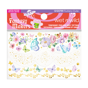 TATUAJES TEMPORALES CARA Y CUERPO FLUTTERY CUTE FANTASY MAKERS - WET N WILD