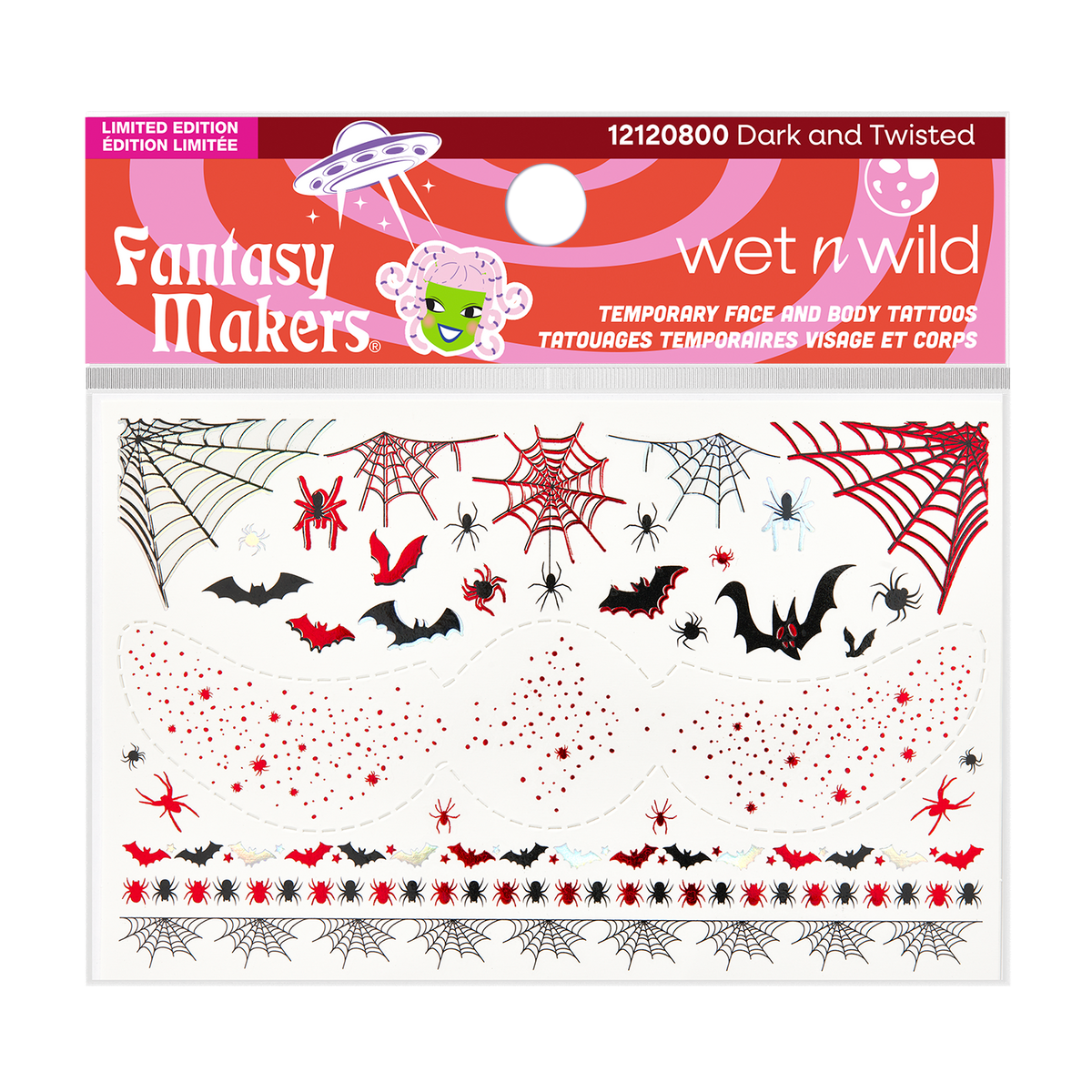 TATUAJES TEMPORALES CARA Y CUERPO DARK AND TWISTED FANTASY MAKERS - WET N WILD