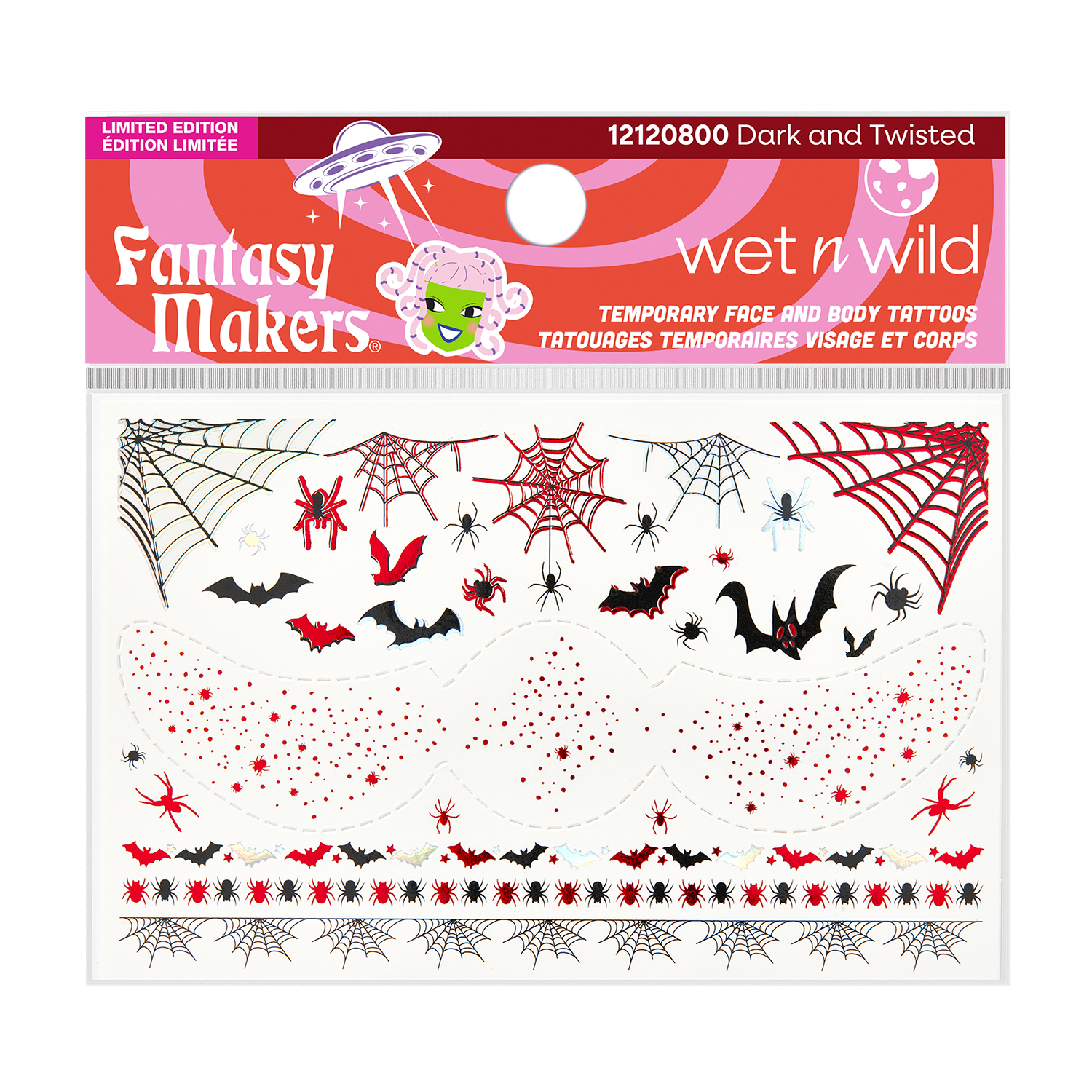 TATUAJES TEMPORALES CARA Y CUERPO DARK AND TWISTED FANTASY MAKERS - WET N WILD