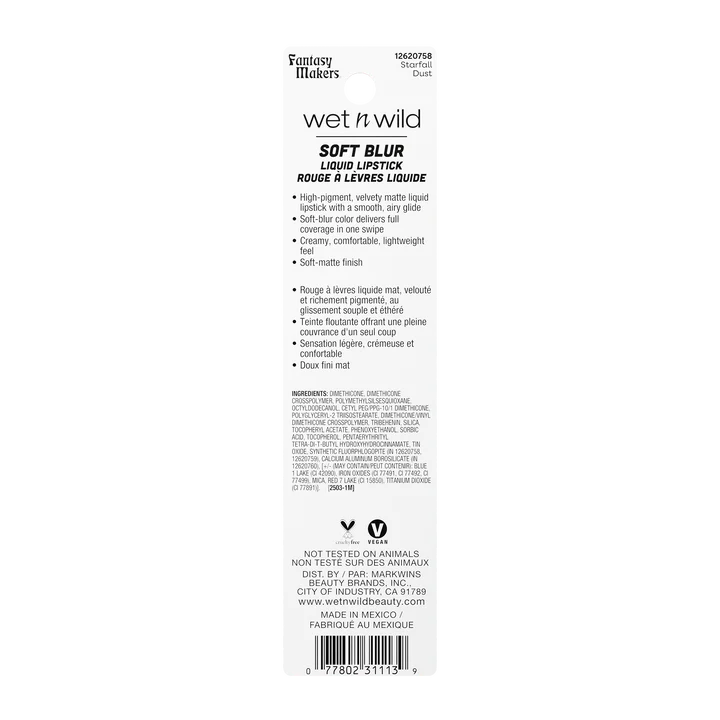 LABIAL LÍQUIDO SOFT BLUR STARFALL DUST FANTASY MAKERS - WET N WILD